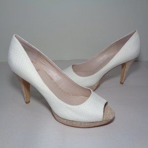 Vince Camuto Size 10 M ASHLYNN White Raffia Heels New Women's Shoes